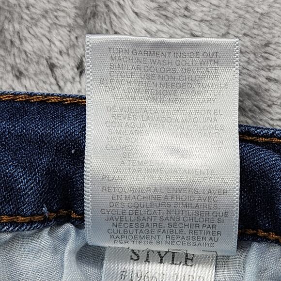 Simple Society Jeans Womens 5/27 Blue Distressed Ripped Mid Rise Skinny Stretch - Picture 8 of 15